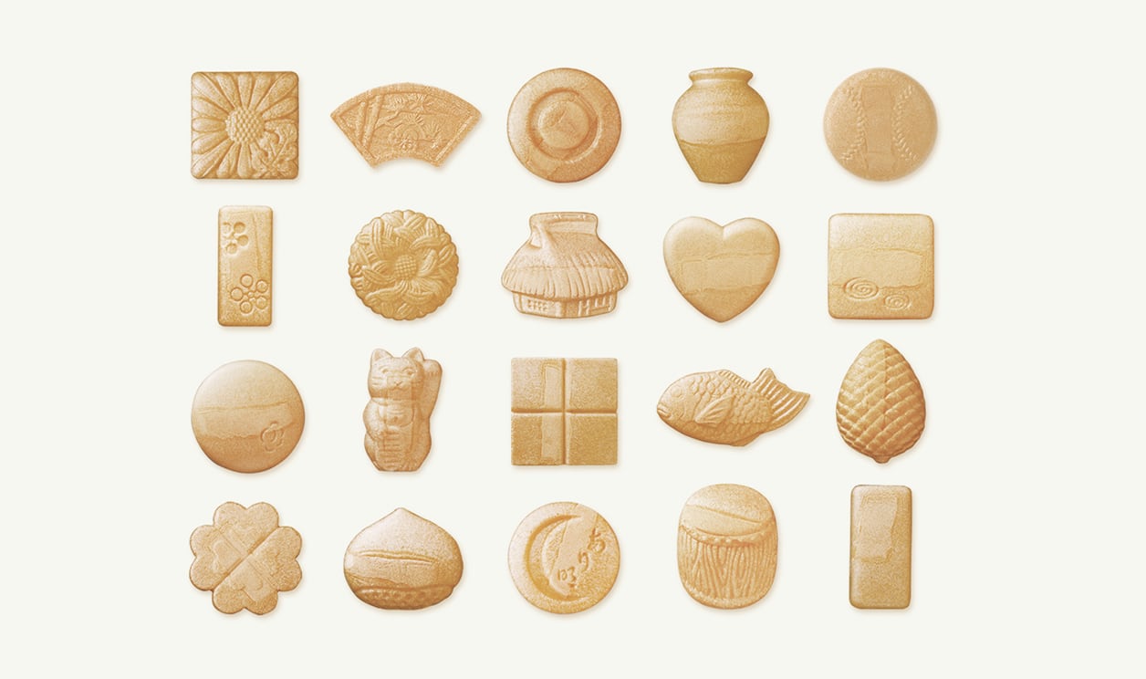 サムネイル 約150種類のデザイン最中をご用意。